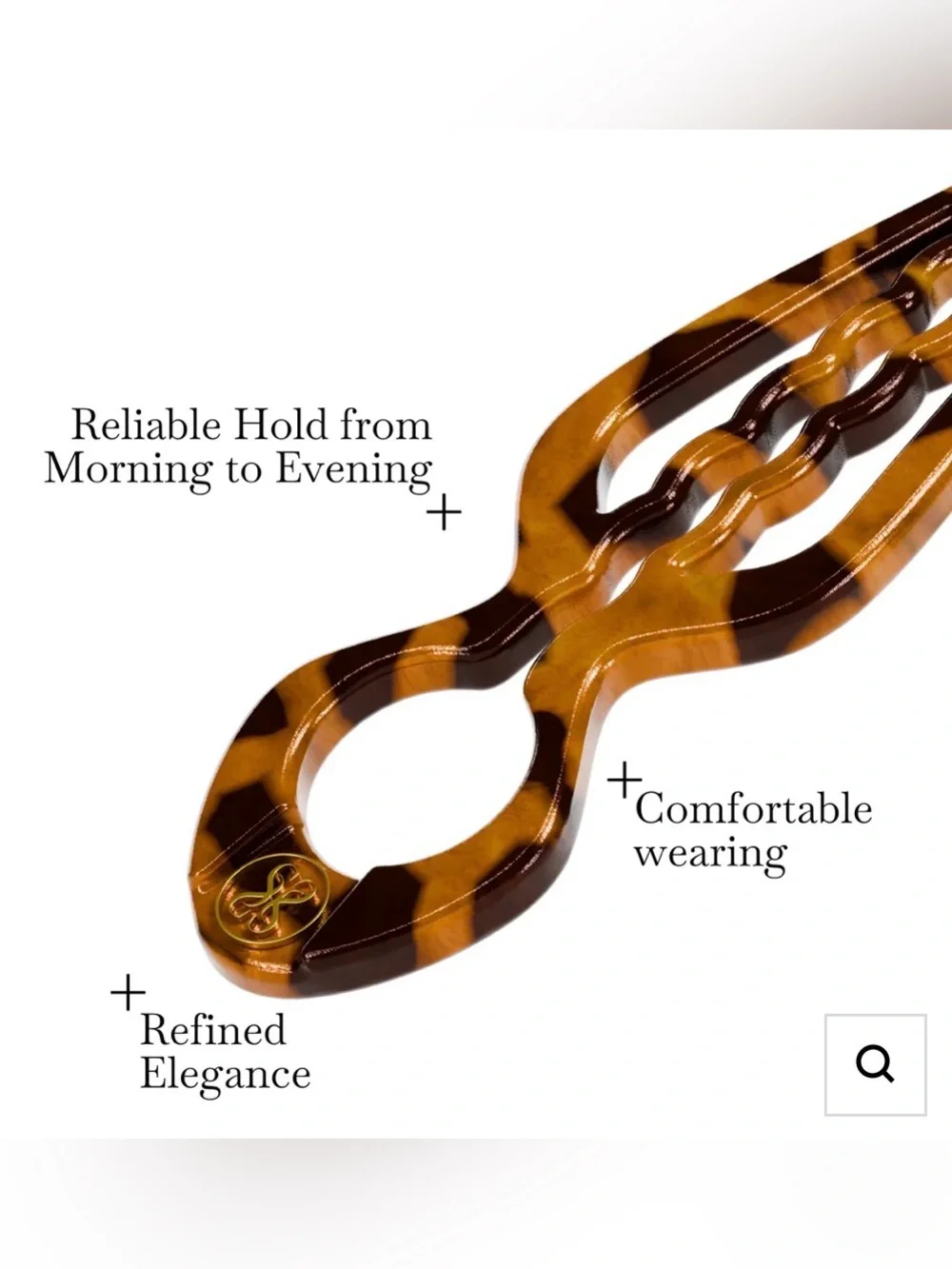 Prestige HairPins by Lialys, French-style, wavy U-shaped hair forks
